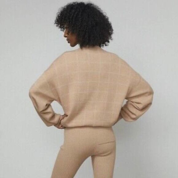 Lunya Cozy cotton silk pullover tranquil tan M sweater - Picture 2 of 8